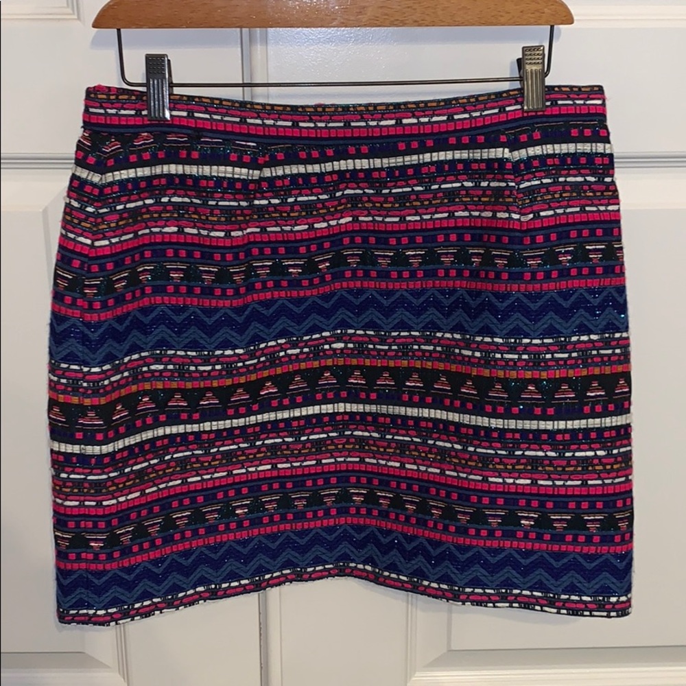 Amanda Uprichard Multicolor Textured Skirt